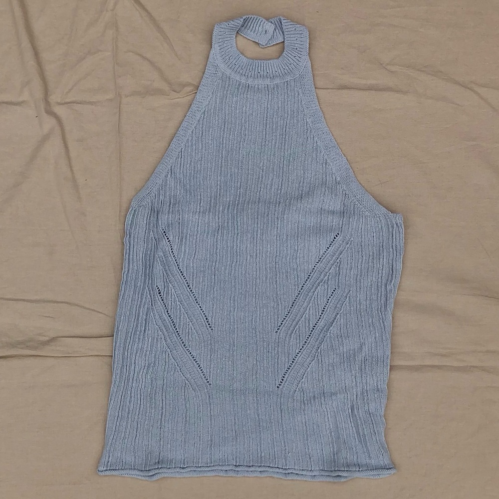L’Academie Thalia Knit Top in Steel Grey